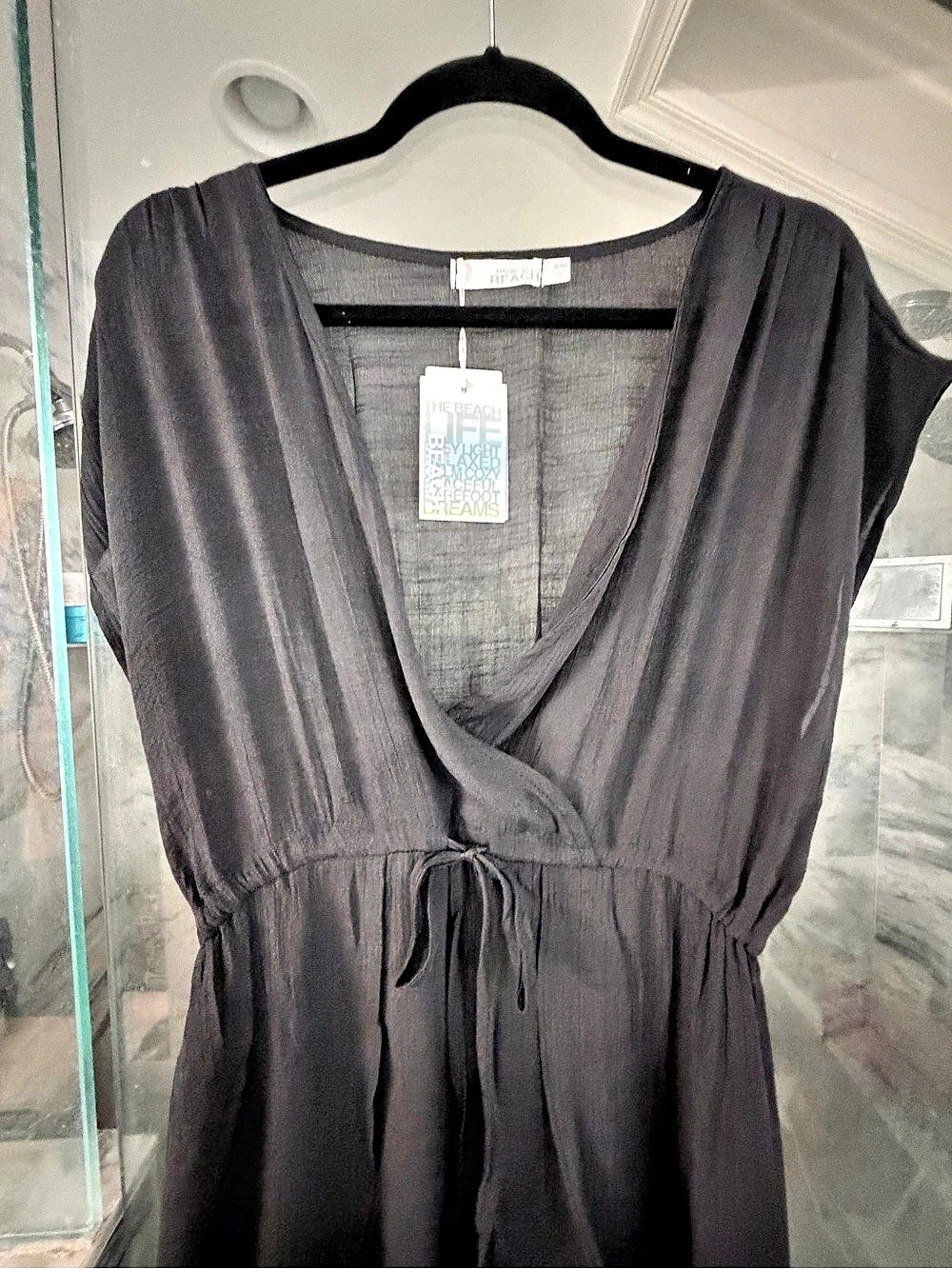 Barefoot Dreams Tulip Hem Maxi Dress Black S/M NWT